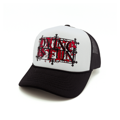 DYINGISFUN - WHITE TRUCKER CAP